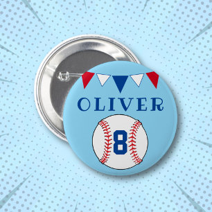 Baseball Boll Bunting Flaggor Barns födelsedag Knapp
