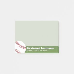 Baseball Boll Coach eller Lärare - Modern Tecknin Post-it Block