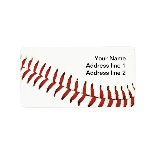 baseball boll-häftadressetikett adressetikett (Framsidan)