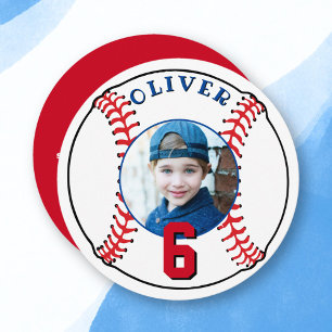 Baseball Boll Kids Sports Birthday Photo Kort