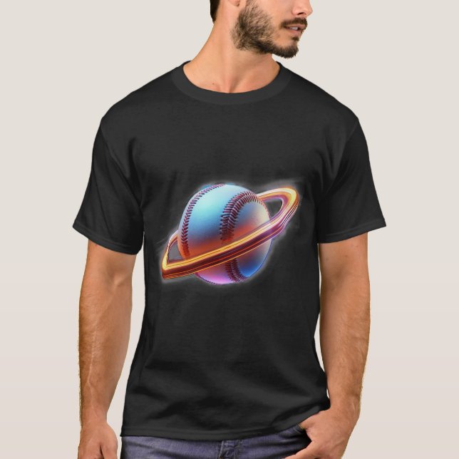 Baseball Boll lörn Planet, Fantastisk idrottsdesig T Shirt (Framsida)