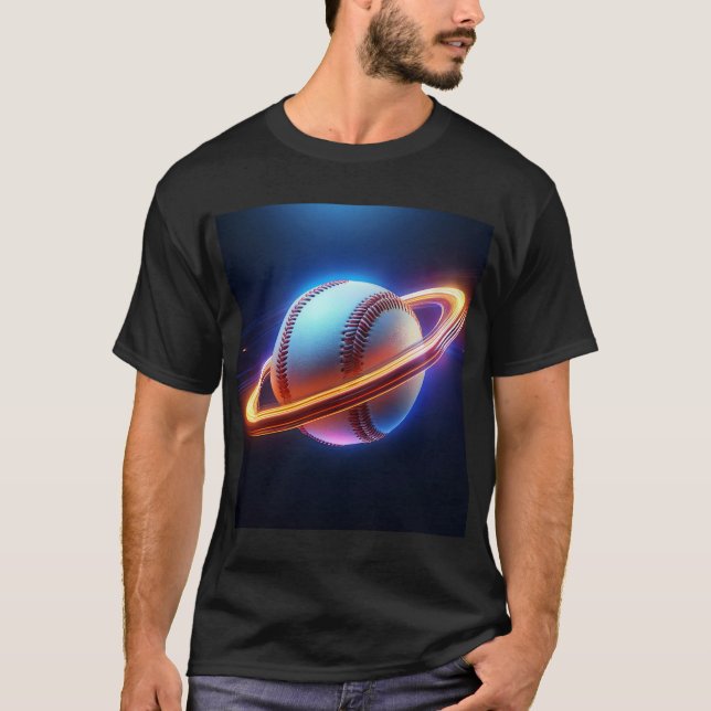 Baseball Boll lörn Planet, Fantastisk idrottsdesig T Shirt (Framsida)