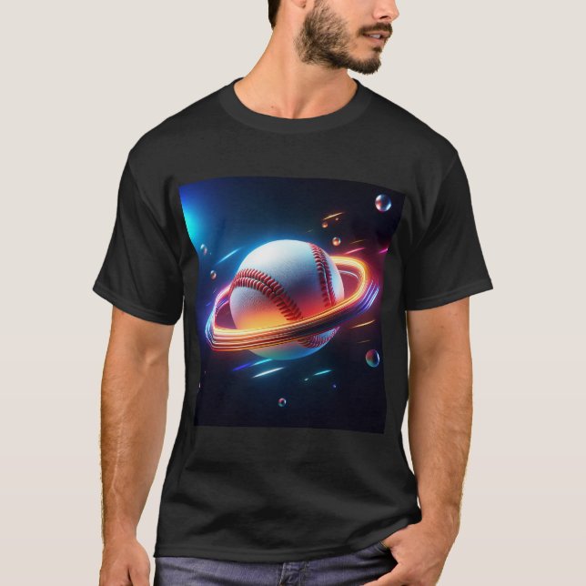 Baseball Boll lörn Planet, Fantastisk idrottsdesig T Shirt (Framsida)
