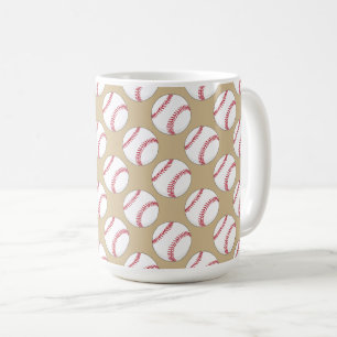 Baseball Boll Mönster Kaffemugg