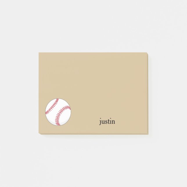 Baseball Boll personalize Post-it Block (Framsida)