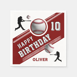 Baseball Boll Player ThLED Födelsedagsfest Pappersservett