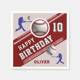 Baseball Boll Player ThLED Födelsedagsfest Pappersservett