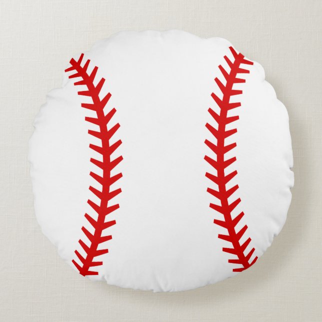 Baseball Boll Rund Kudde (Framsidan)