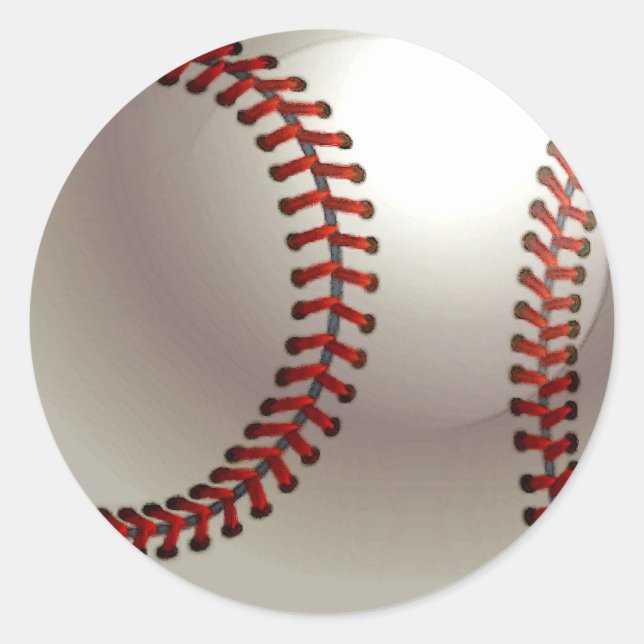 Baseball Boll Runt Klistermärke (Framsida)