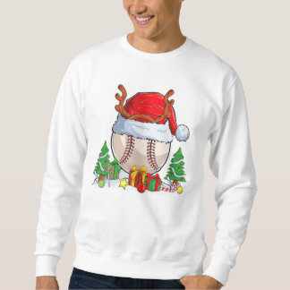 Baseball Boll Santa Hat Lång Ärmad Tröja