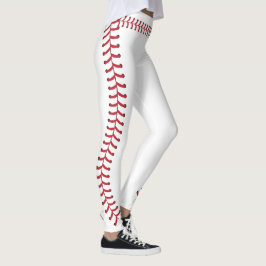 Baseball boll Seam Stitches Mönster Leggings