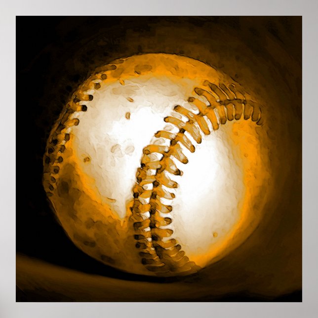 Baseball Boll-teckning Poster utskrift (Framsidan)