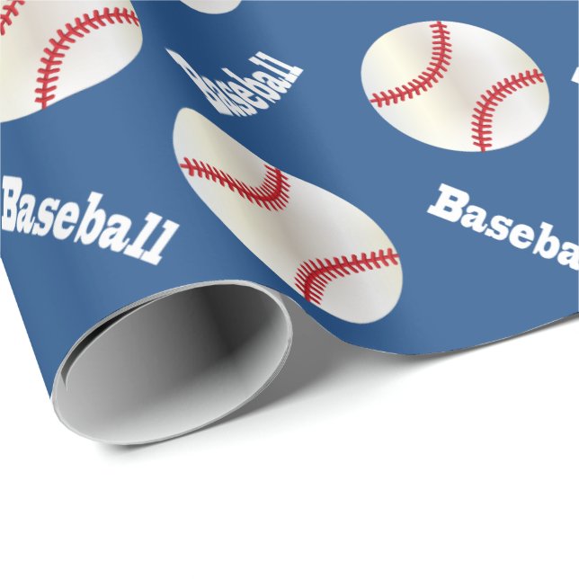 Baseball Bollar | DIY Background Färg Presentpapper (Rullad Hörn)