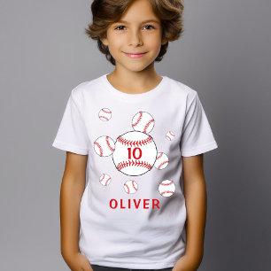 Baseball Bollar idrottsålder, spelarnummer T Shirt