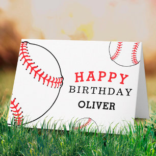 Baseball Bollar Sports Grattis på födelsedagen Kid Kort