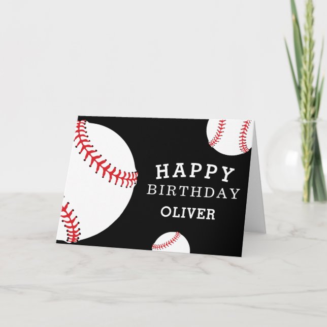 Baseball Bollar Sports Grattis på födelsedagen Kid Kort (Framsida)