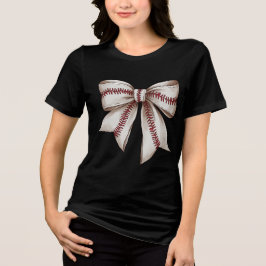Baseball Bow Shirt, Softball Gameday Mamma Shirt T