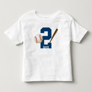 Baseball Boy All Star-eget namn 2:a födelsedag Tee Shirt