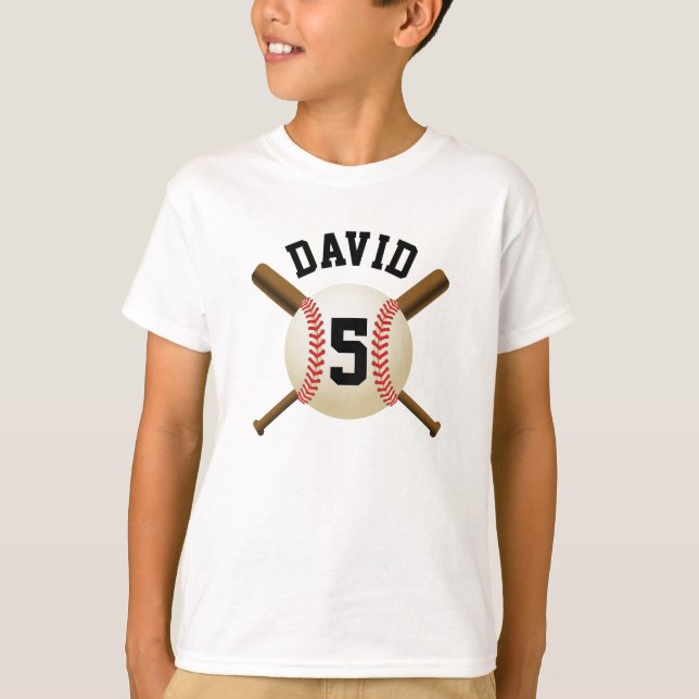 Baseball Boy Sport Team  T Shirt (Framsida)
