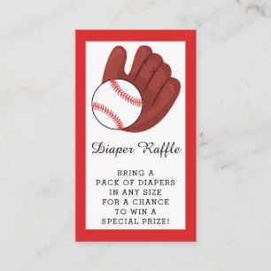 Baseball Boys Baby Shower Diaper Raffle Biljett Tilläggskort