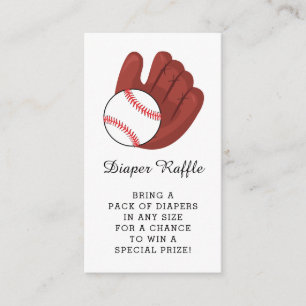 Baseball Boys Baby Shower Diaper Raffle Biljett Tilläggskort