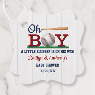 Baseball Boys Baby Shower Gåvor Etiketter
