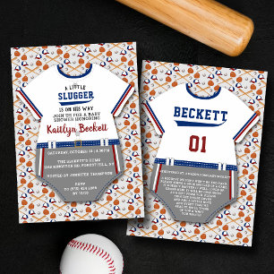 Baseball Boys Baby Shower Inbjudningar