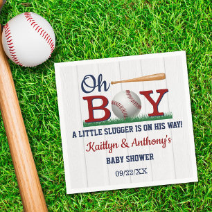 Baseball Boys Baby Shower Pappersservett