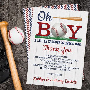 Baseball Boys Baby Shower Tack Kort