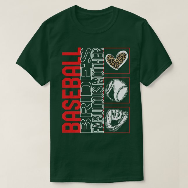 Baseball Brides Fabulous Mor Game Day Leopard T Shirt (Design framsida)