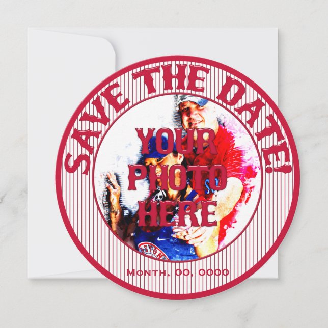 Baseball Bröllop Spara-The-Date-Template 01 Spara Datumet (Framsida)