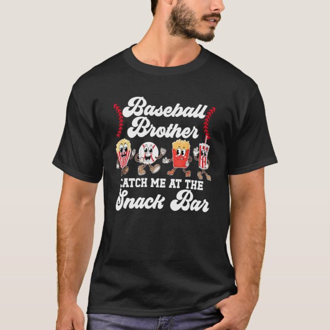 Baseball Brother Baseball Player Brother T Shirt (Framsida)