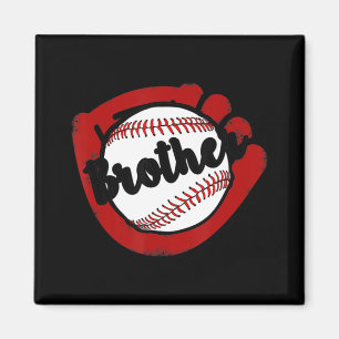 Baseball Brother för Baseball Softball Mamma Magnet