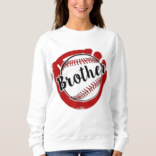 Baseball Brother för Baseball Softball Mamma T Shirt (Framsida)