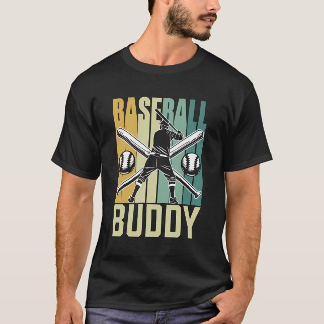 Baseball Buddy Älskare Baseballer Player Hobby T Shirt (Framsida)