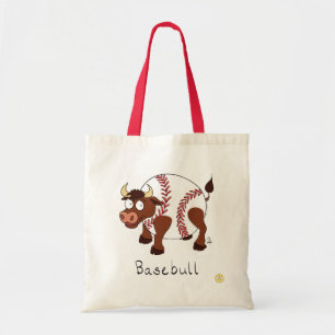 Baseball Bull Funny Kids Sports Tygkasse