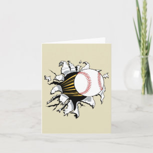 Baseball burst notecards kort