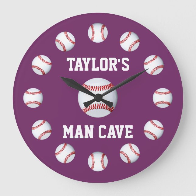 Baseball Byzantium Top Monochromatic Stor Klocka (Framsida)