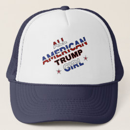 Baseball Cap: All American Trump Girl Keps