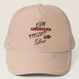 Baseball Cap: All American Trump Girl Keps