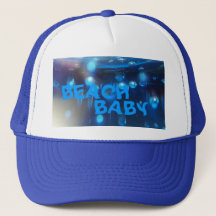 Baseball Cap (Blue BEACH BABY) RFPMDesigns ©️ 2012