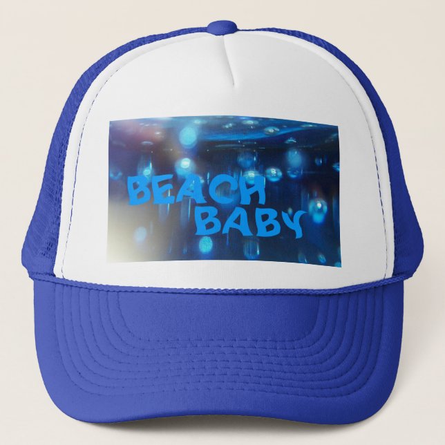 Baseball Cap (Blue BEACH BABY) RFPMDesigns ©️ 2012 Truckerkeps (Framsida)