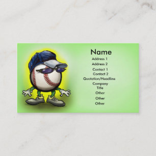 Baseball Cap Card-kopia, Namn, Adress 1, Addres... Visitkort