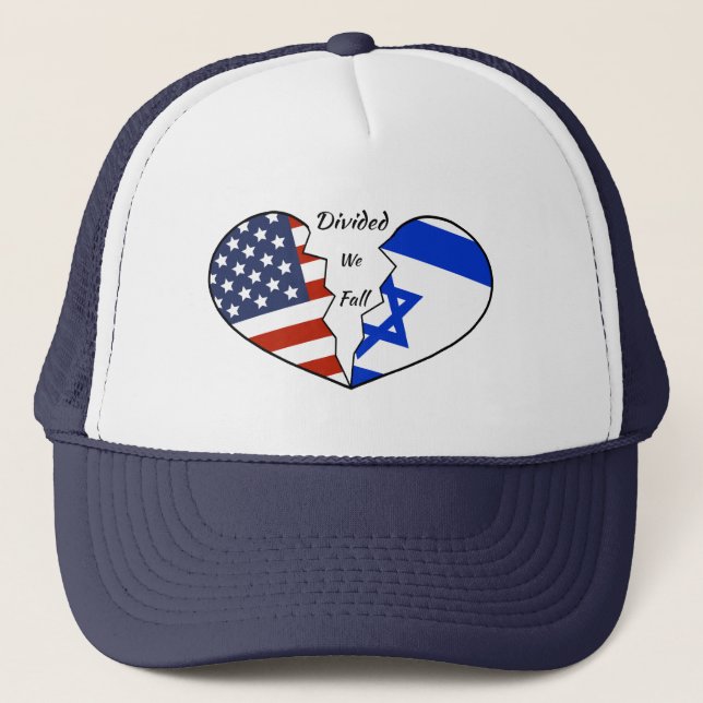 Baseball Cap: USA och Israel delade oss. Keps (Framsida)