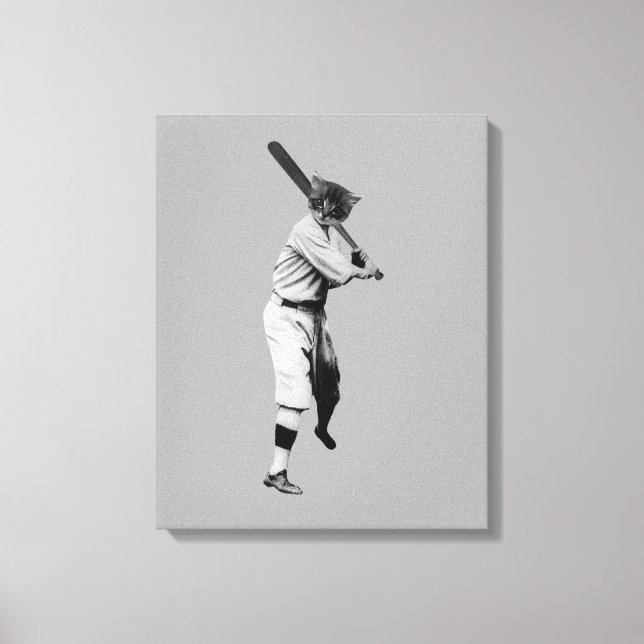 Baseball Cat Canvastryck (Framsida)
