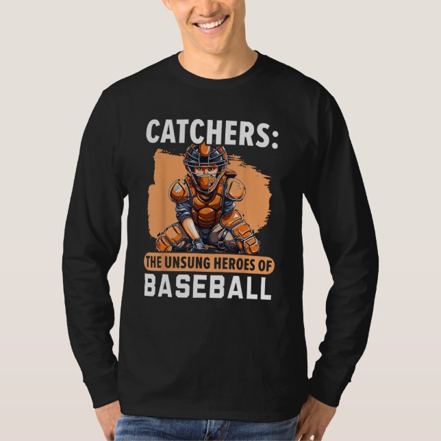 Baseball Catcher Baseball Player Baseball Team Spo T Shirt (Framsida)