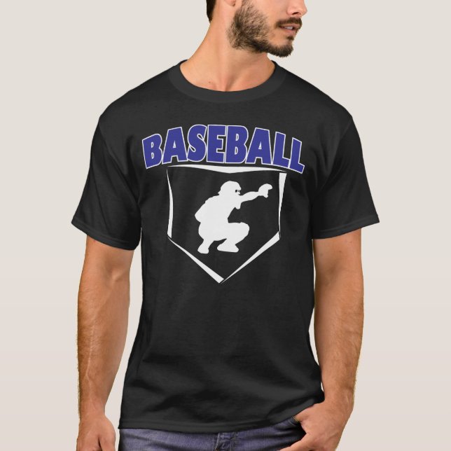 Baseball catcher den grafiska T-tröja T-shirt (Framsida)