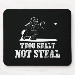 Baseball Catcher dig Shalt Not Steal - Religiösa Musmatta