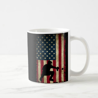 Baseball Catcher Gear Sports American Flagga Littl Kaffemugg