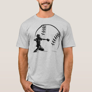 Baseball Catcher i handling T-shirt